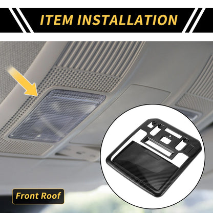 Carbon Fiber Pattern Roof Reading Light Cover for Toyota Tundra (2022–2024)