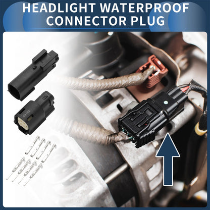 4 Pin / 1 Set / Headlight Waterproof Connector Plug Black for Harley-Davidson
