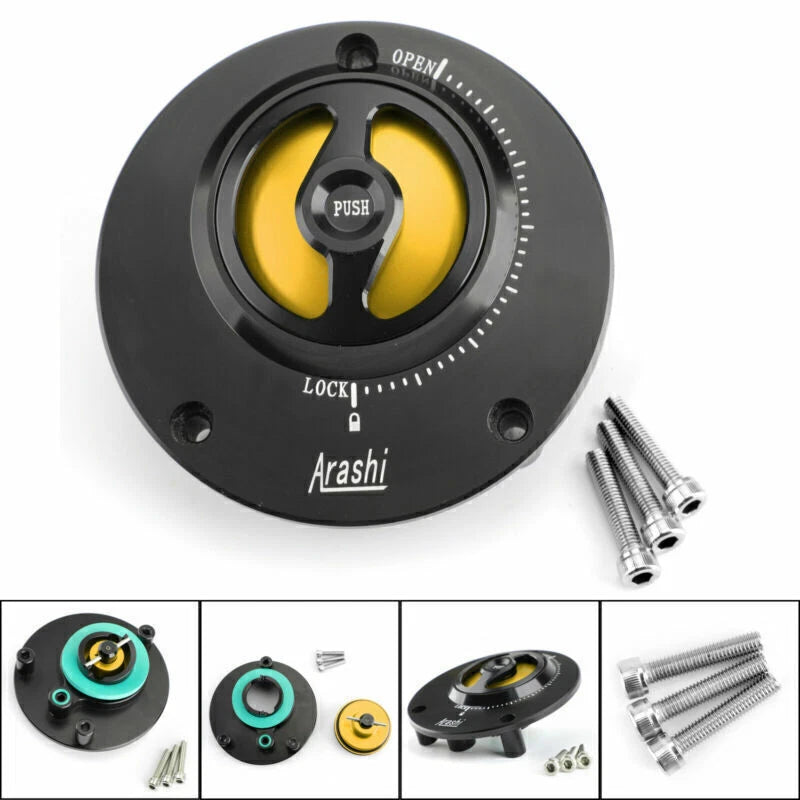 CNC Gold Fuel Cap for Yamaha FJR1300 XJR1300 XJ6 DIVERSION (2006-2016)