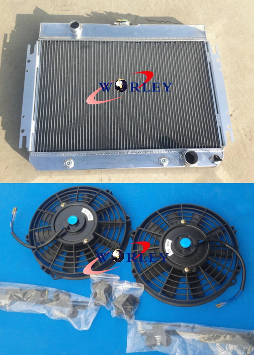 Aluminum Radiator +12" Fan for Chevy Impala, El Camino 1963-1968
