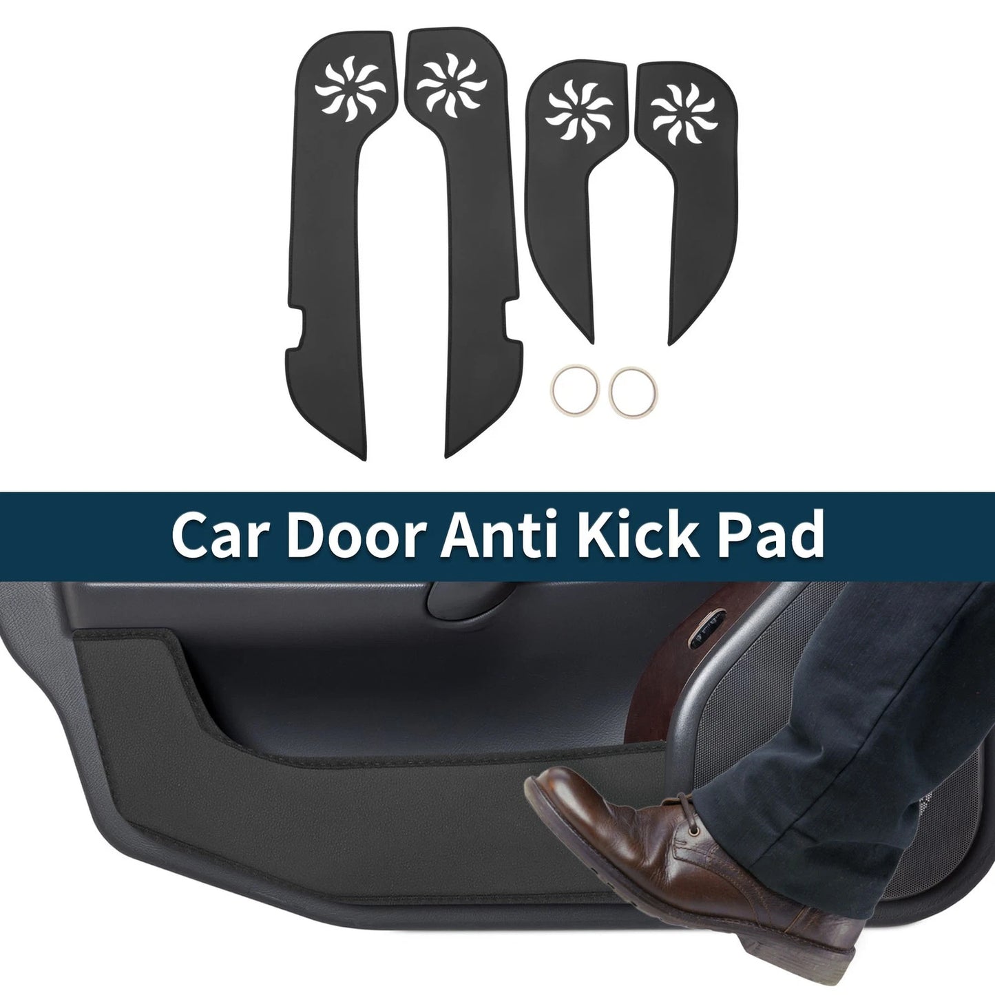 Black Anti Kick Pad Sticker Protector for Subaru Forester (2009-2012)
