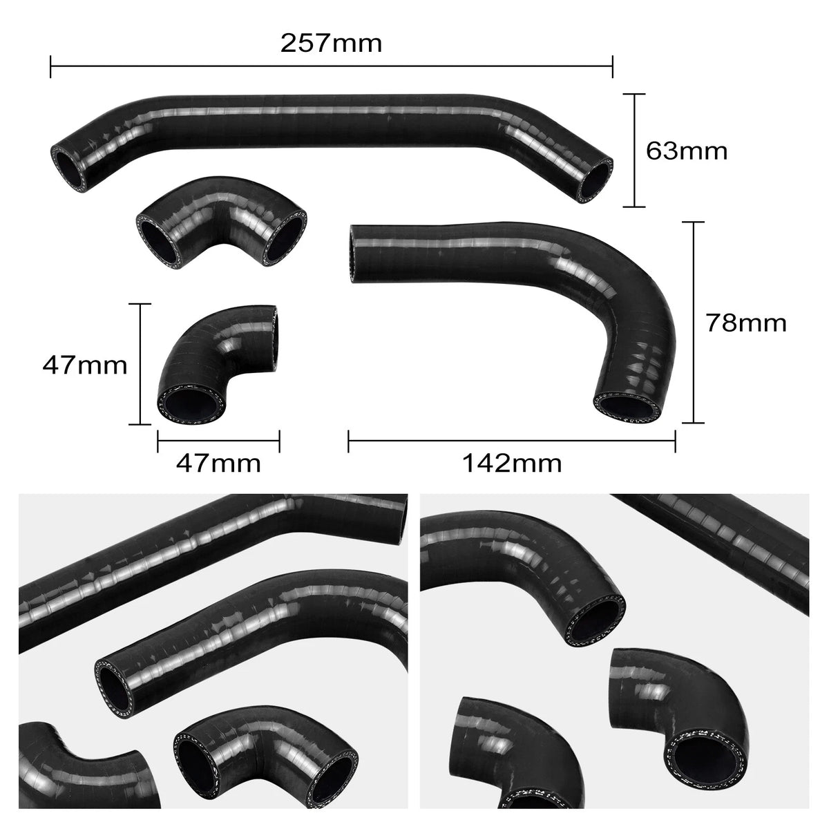 Silicone Radiator Hose Kit for KTM 250 300 XC SX (2023-2024)