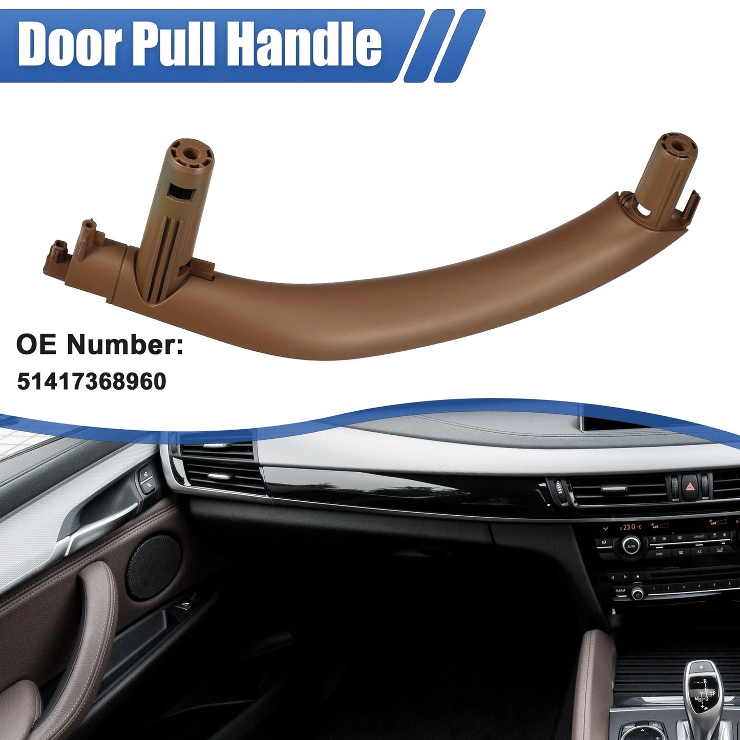 Right Interior Door Handle for BMW X5, X6 (2014-2018) - 1 x Handle