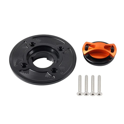 CNC Orange Gas Fuel Tank Cap Cover for DUCATI Panigale V4/S/R (2018-2021)