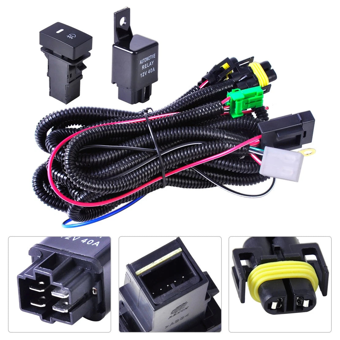 Wiring Harness & Switch for Ford Focus, Acura, Nissan (2000-2023)