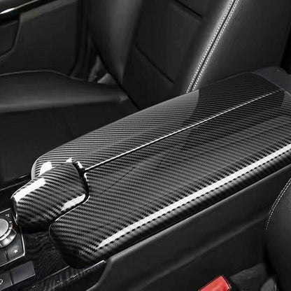 Carbon Fiber Center Armrest Box Cover for Mercedes Benz E Class (2010–2015)