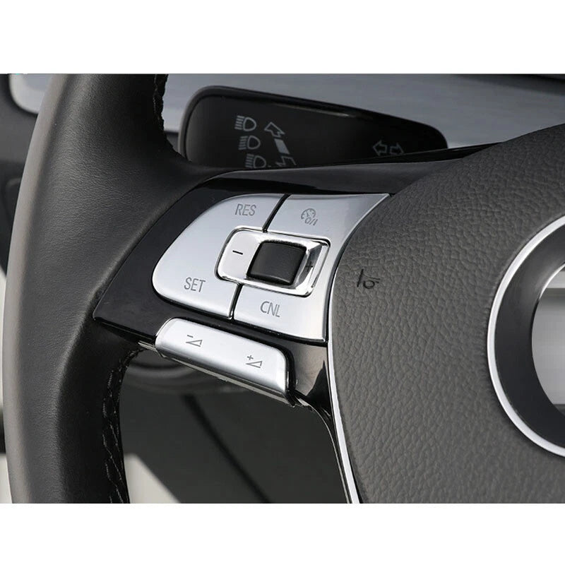 Car Steering Wheel Remote Control Buttons Cover Trim Fit For VW Passat B8