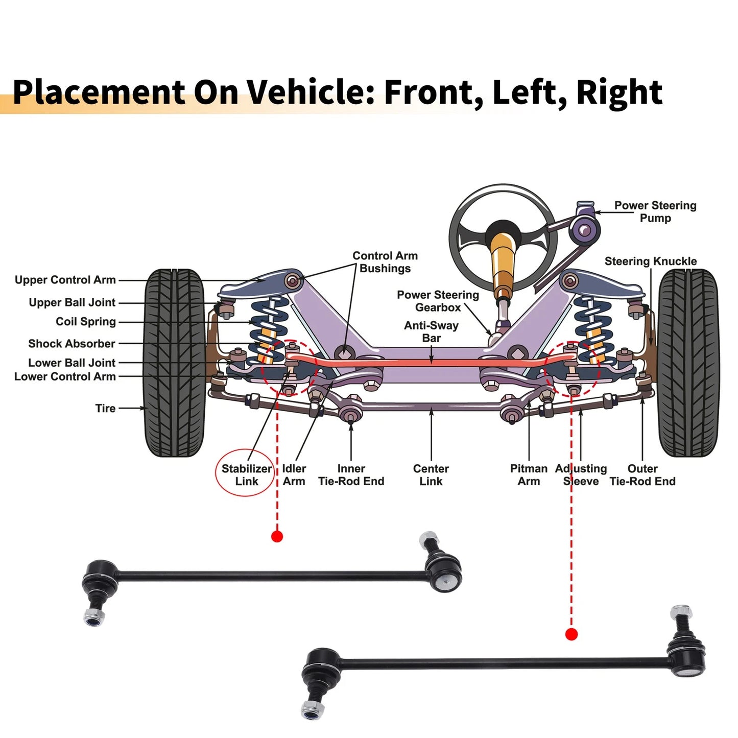 Front Stabiliser Sway Bar Link for Acura MDX (2014 - 2020)