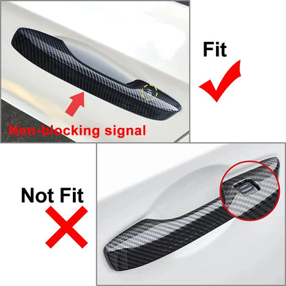 Carbon Fiber Outer Door Handle Cover Trim for Honda Civic, Accord, CR-V, HR-V (2022-2023)