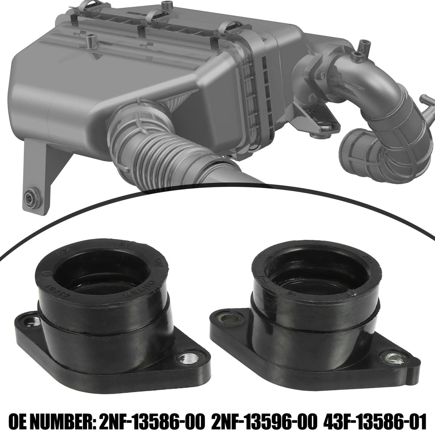 2 x Carburetor Manifold Adapter for Yamaha XT600 TT600 (1984–2003)