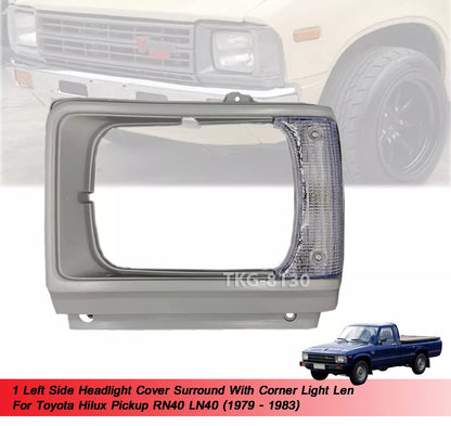 LH Headlight Cover for Toyota Hilux (1979-1983)