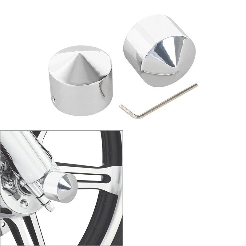Chrome Front Axle Nut Cover for Harley Touring, Sportster, Dyna (2008-2023)