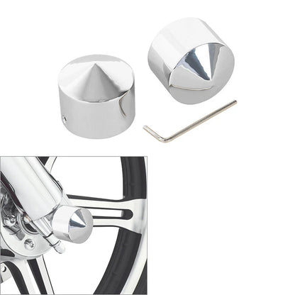 Chrome Front Axle Nut Cover for Harley Touring, Sportster, Dyna (2008-2023)