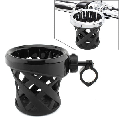 Cup Holder for Round Handlebars 7/8"-1" (22-25mm) Black - Universal Fit