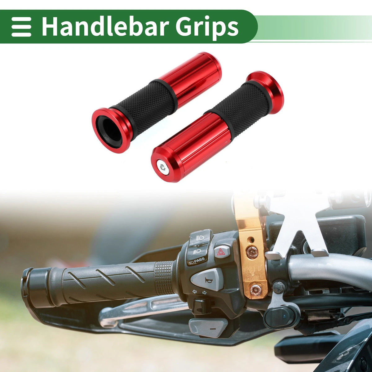 Grips / 7/8" / Hand Grips Aluminum Alloy Black Red for Motorcycle