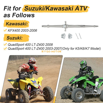 Rear Axle Shaft for Suzuki Quadsport Z400 for Kawasaki KFX400 (2003–2006)
