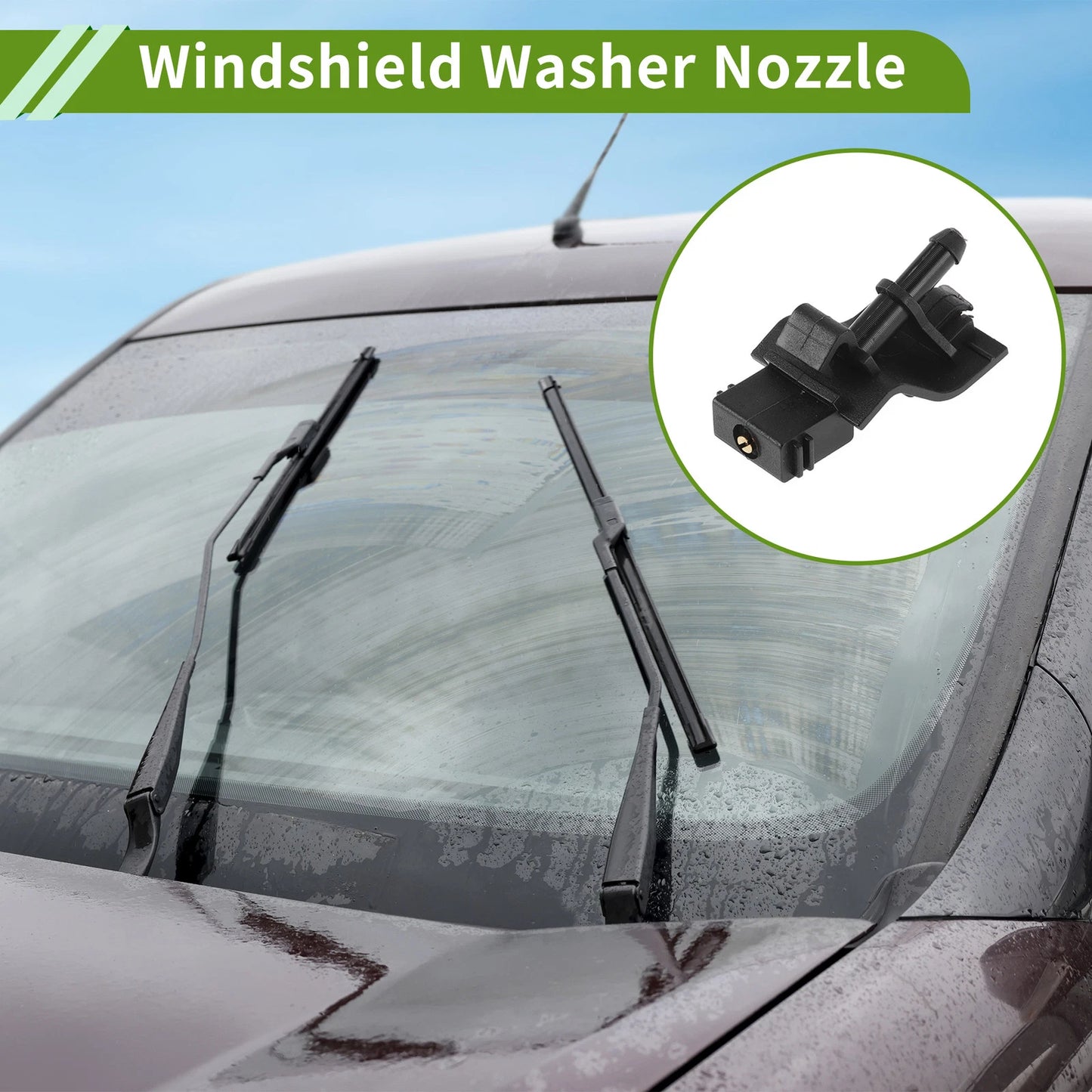 Windshield Washer Nozzle & Hose Connector for Toyota (2000-2006)