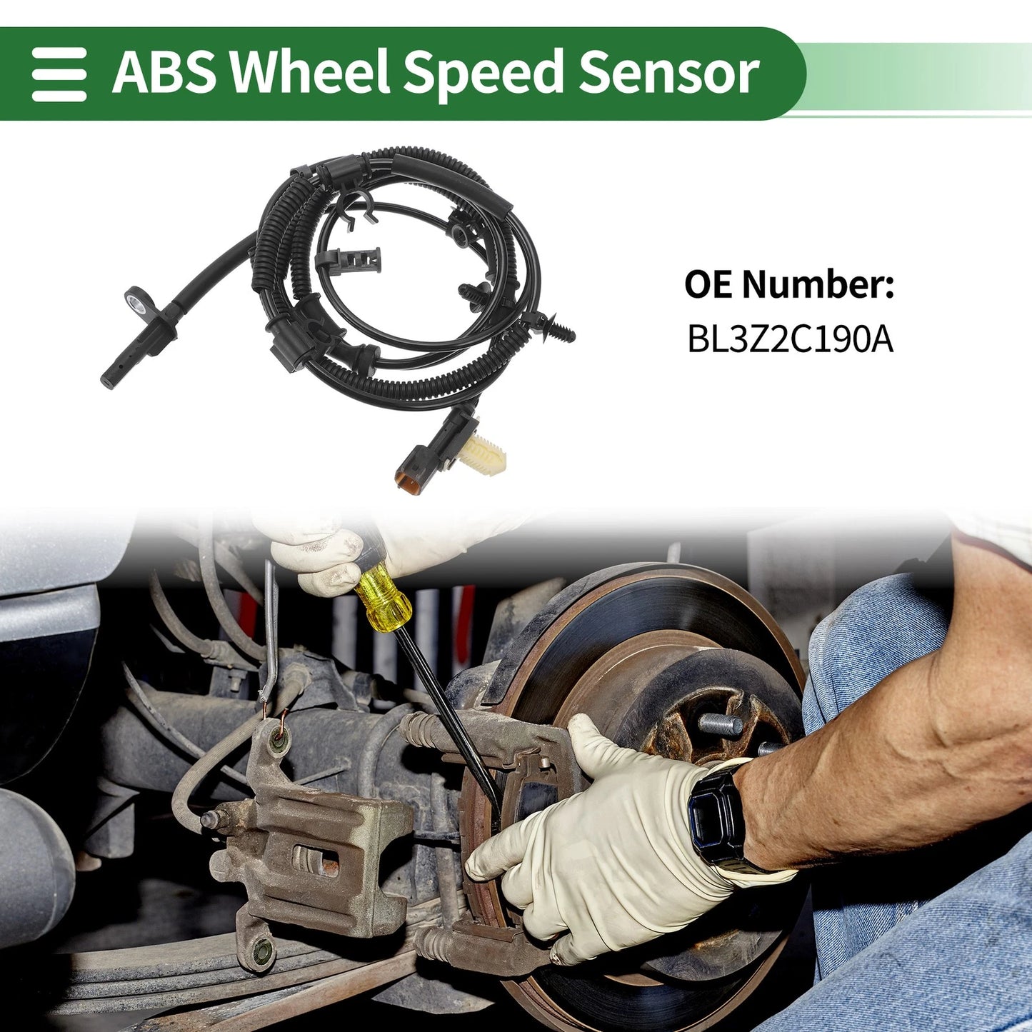 ABS Wheel Speed Sensor for Ford F-150 V6 3.5L/6.2L Right Rear (2009-2014)