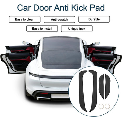 Car Door Anti Kick Pad Sticker Protector for Honda XR-V (2015-2019) Black 1 Set