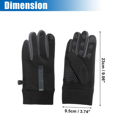 Riding Warm Gloves Liners Black Gray for Motorcycle Cycling Skiing