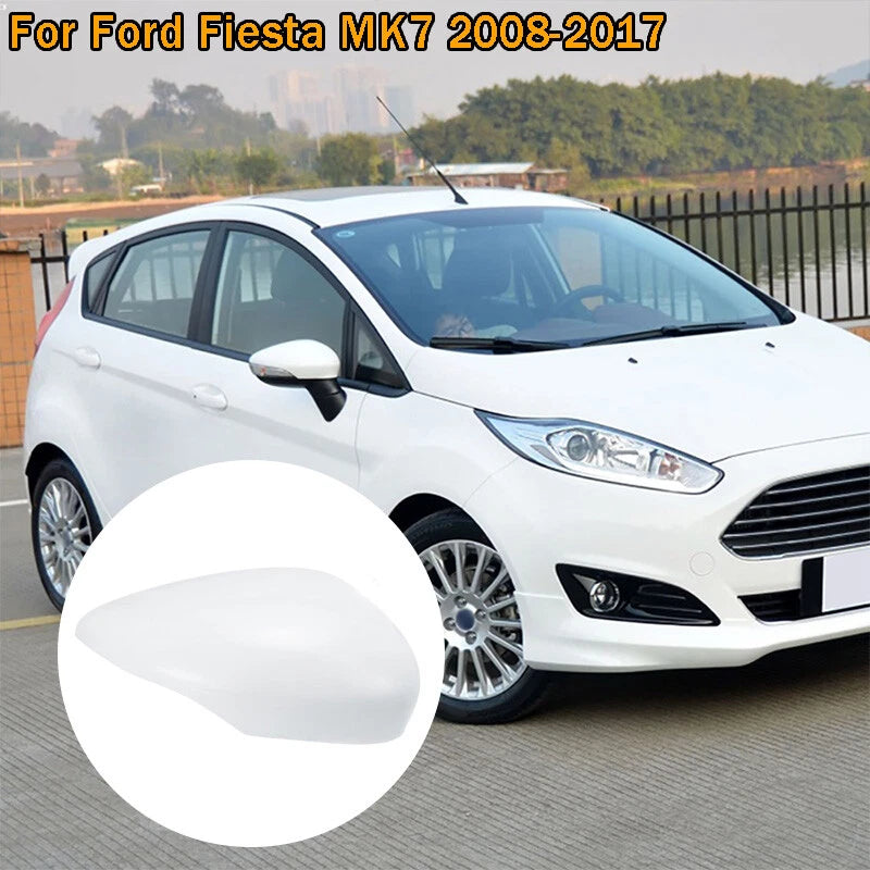 Right Side Rearview Mirror Cover for 2011-2017 Ford Fiesta - White