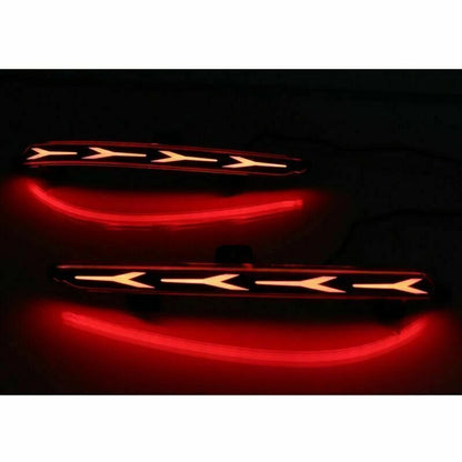 2 x Rear Bumper Brake Tail Lights Red/Amber for Honda Accord (2018-2021)