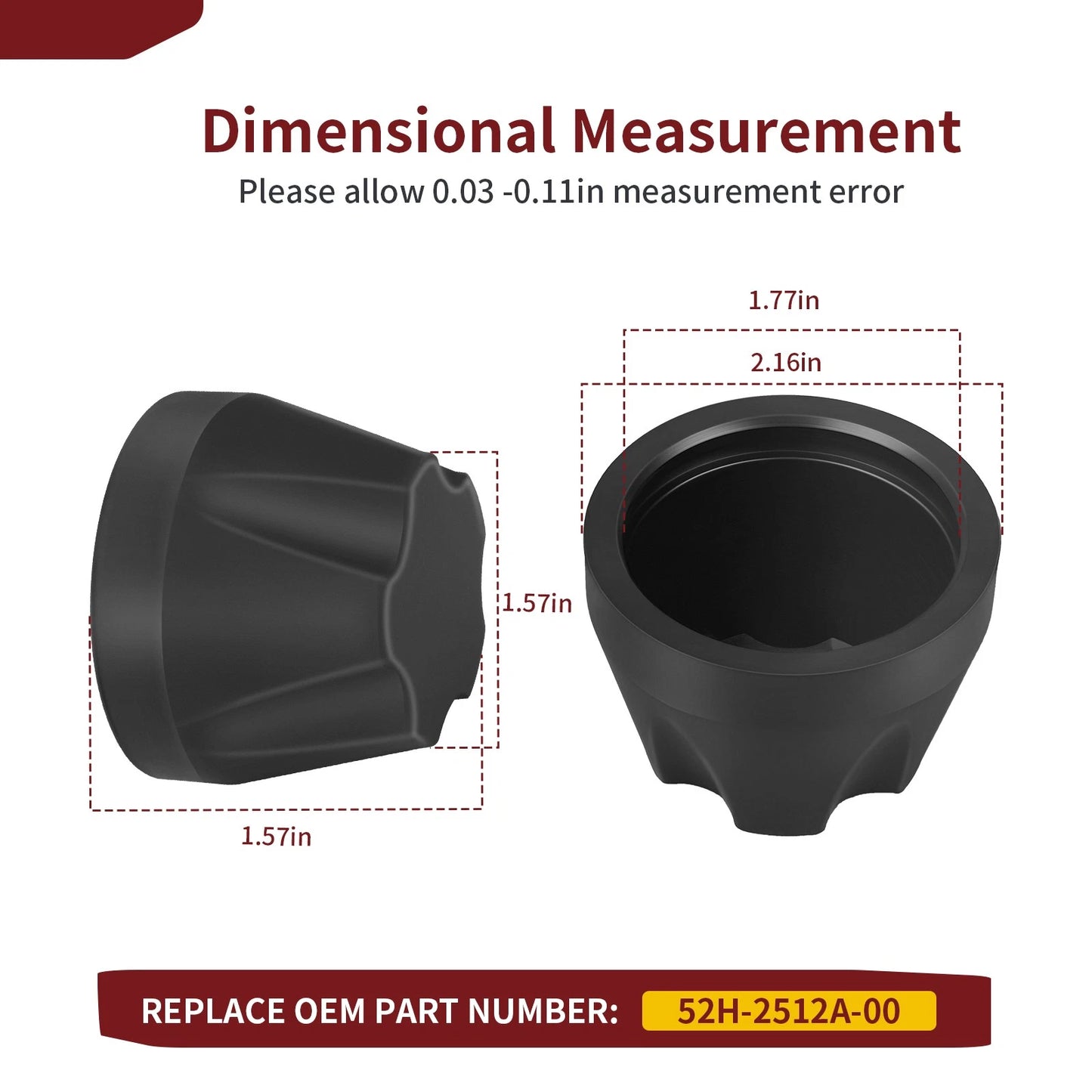 4x Wheel Hub Caps for Yamaha Timberwolf 250 (1995–1999)