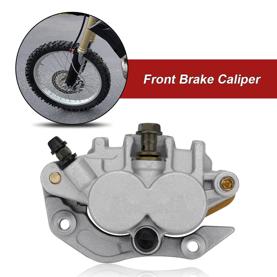 Front Brake Caliper w/Pads for Honda CRF250 (2004–2020)