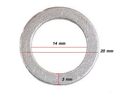 5 x Drain Plug Washers for Mazda 2, 3, 6, CX-3, CX-9, CX-30, MX-5 (2003-2023)