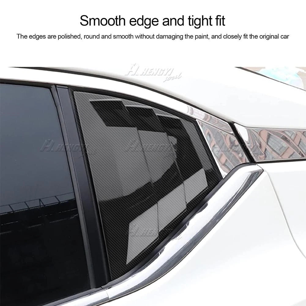 Carbon Style Rear Window Louver Vent Shutter Trim for Nissan Sentra (2024–2025)