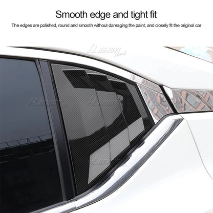 Carbon Style Rear Window Louver Vent Shutter Trim for Nissan Sentra (2024–2025)