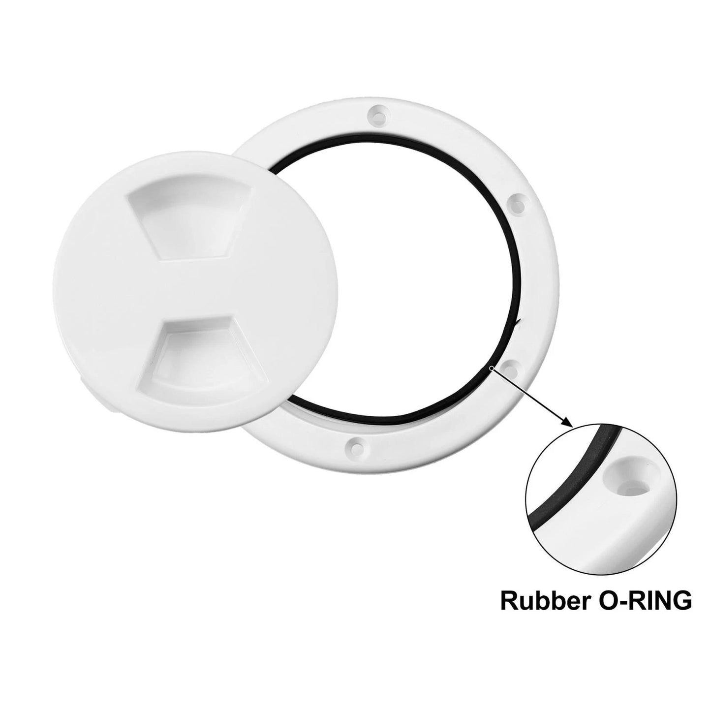 4" Round Deck Plate Hatch for Boat Yacht White