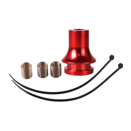 Red Aluminum Manual Gear Shift Knob Boot Retainer Adapter for Car (M12x1.25)