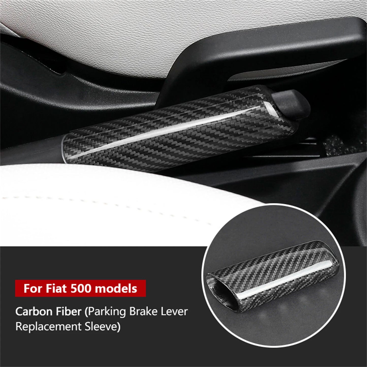 Parking Brake Lever Sleeve Trim for Fiat 500 Abarth 2008-2023