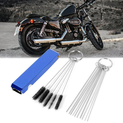 Carburetor Cleaning Kit 10 Needles 13 Wires 5 Brushes for Motorcycle