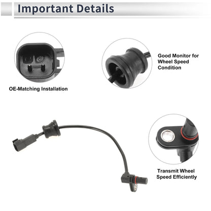 ABS Wheel Speed Sensor for Chevrolet Equinox Rear Left/Right (2010-2017)