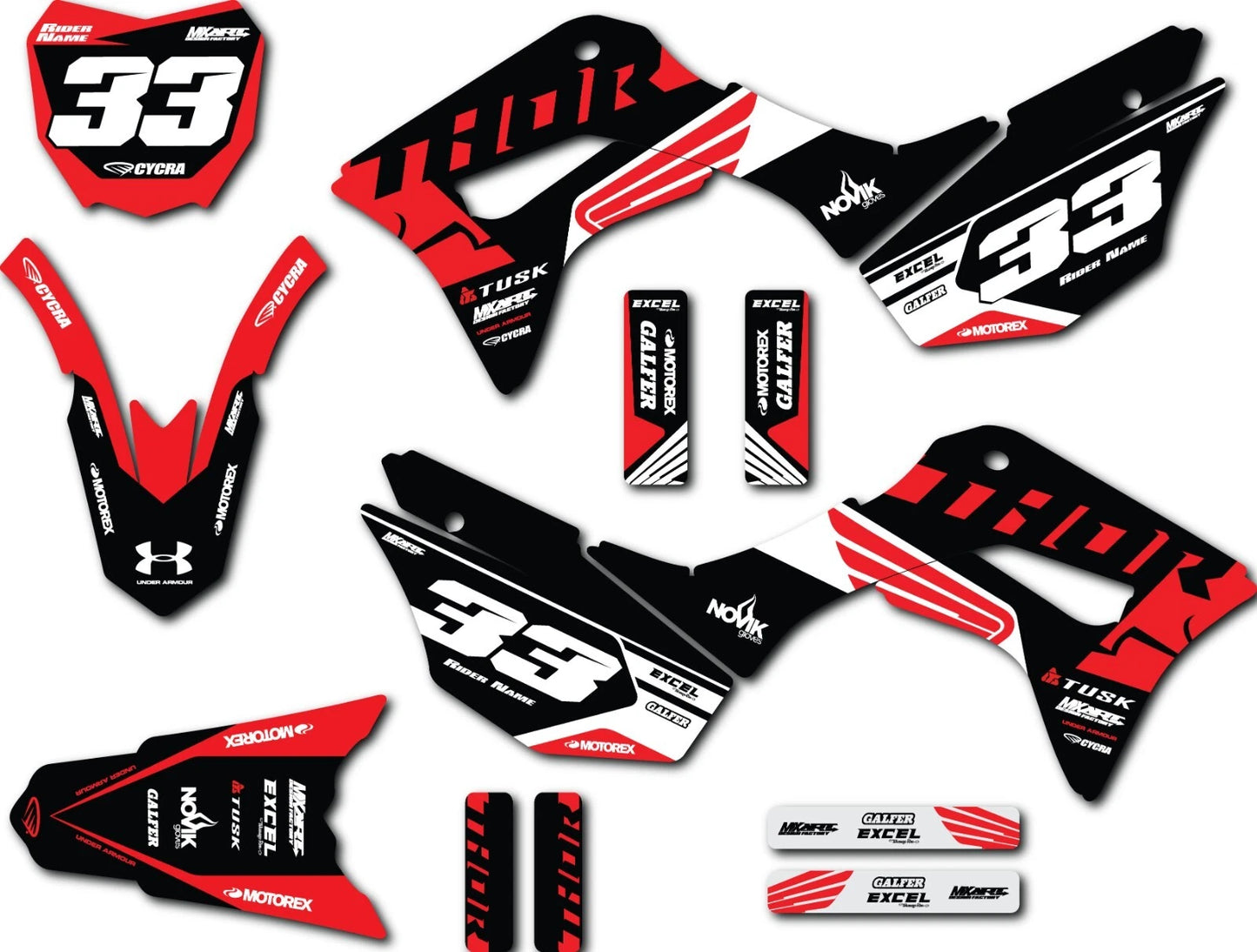Complex Style Sticker Kit for Honda CRF 125F (2019-2025) Full Custom Graphics