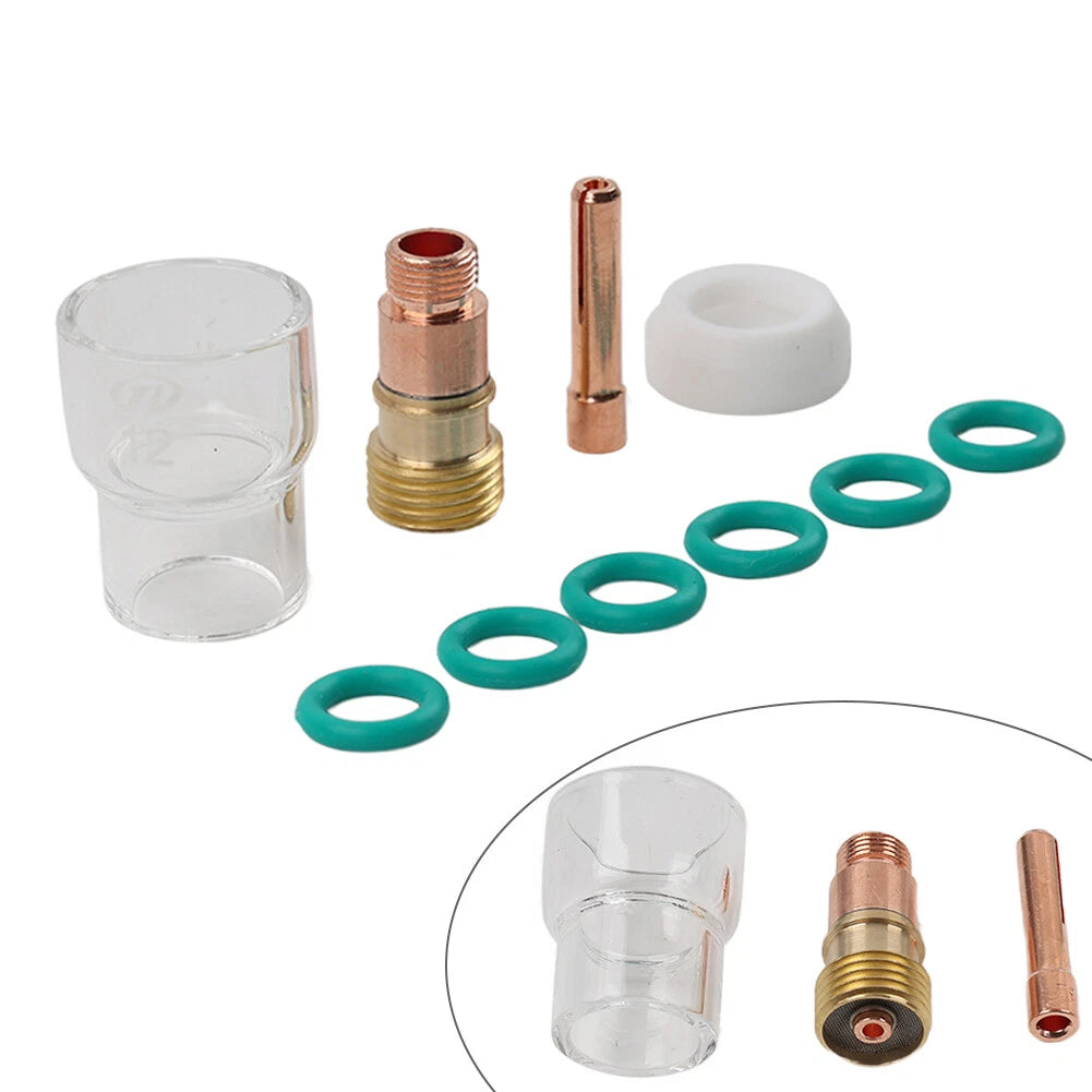 10 x TIG Welding Torch Stubby Gas Lens & Pyrex Cups for WP-17/18/26