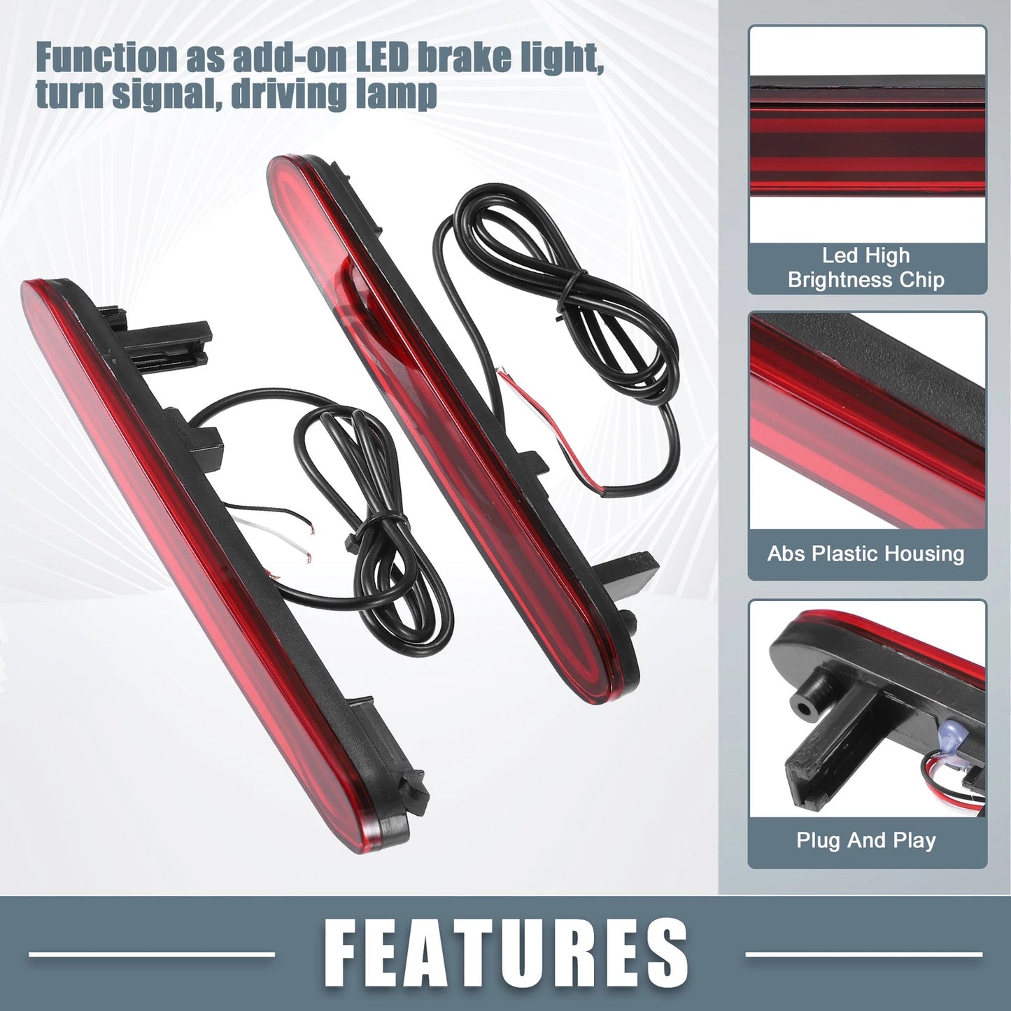 Rear Bumper Reflector Light for Honda Odyssey (2007-2013) Red