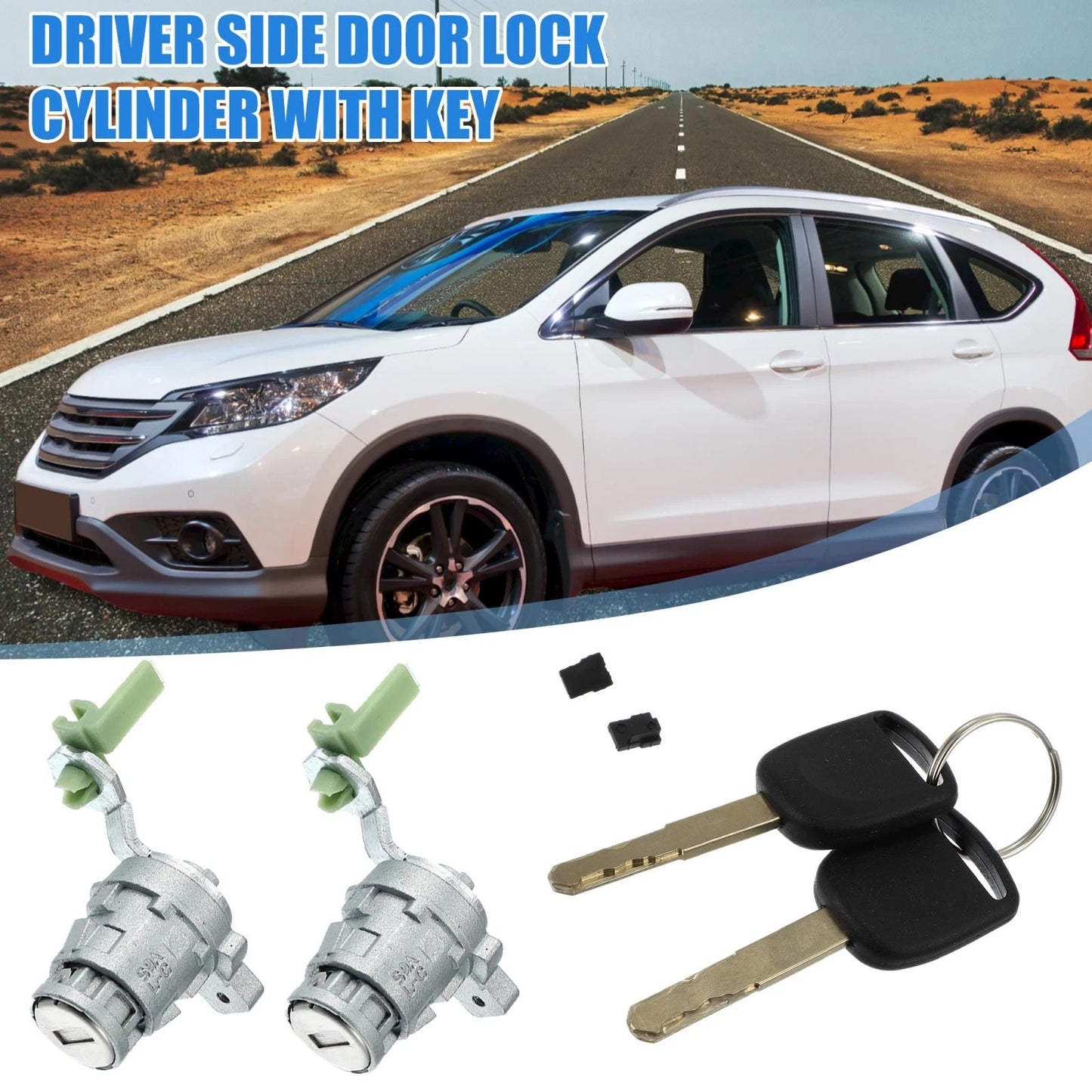 Door Lock Cylinder w/ Keys for Honda CR-V (2003-2006)