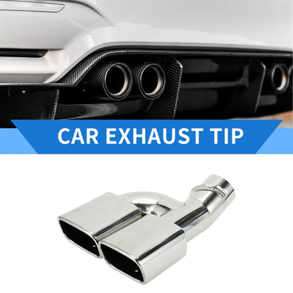 Square Curved Dual Exhaust Tip 2.4" Inlet for Toyota Noah/Voxy (2007-2022)
