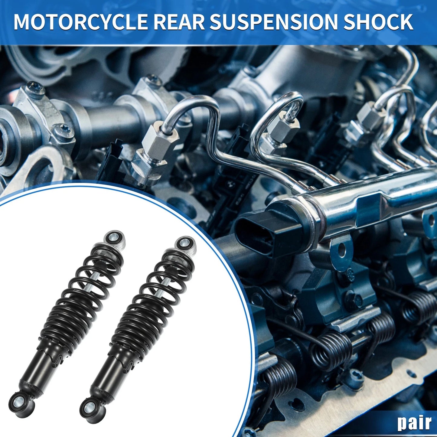 Pair / 1 Pair / Rear Suspension Shock 290mm Universal for Motorcycle
