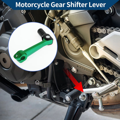 Folding Motorcycle Gear Shifter Lever for Bosuer M5 Green/Black Head