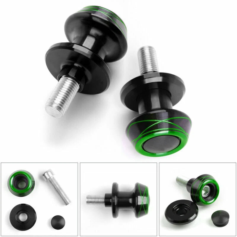 2 x 10mm CNC Stand Mounts for Kawasaki ZX10R Z800 Z1000 (2011-2023)
