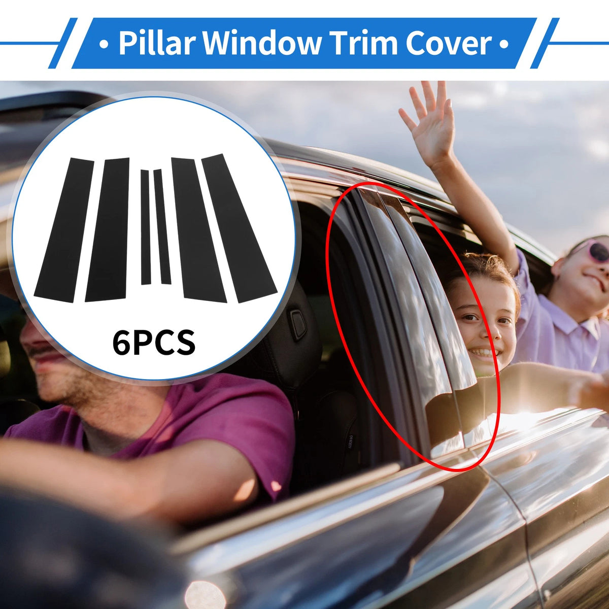 6 x Door Pillar Window Trim for Infiniti G35 (2007 - 2015)