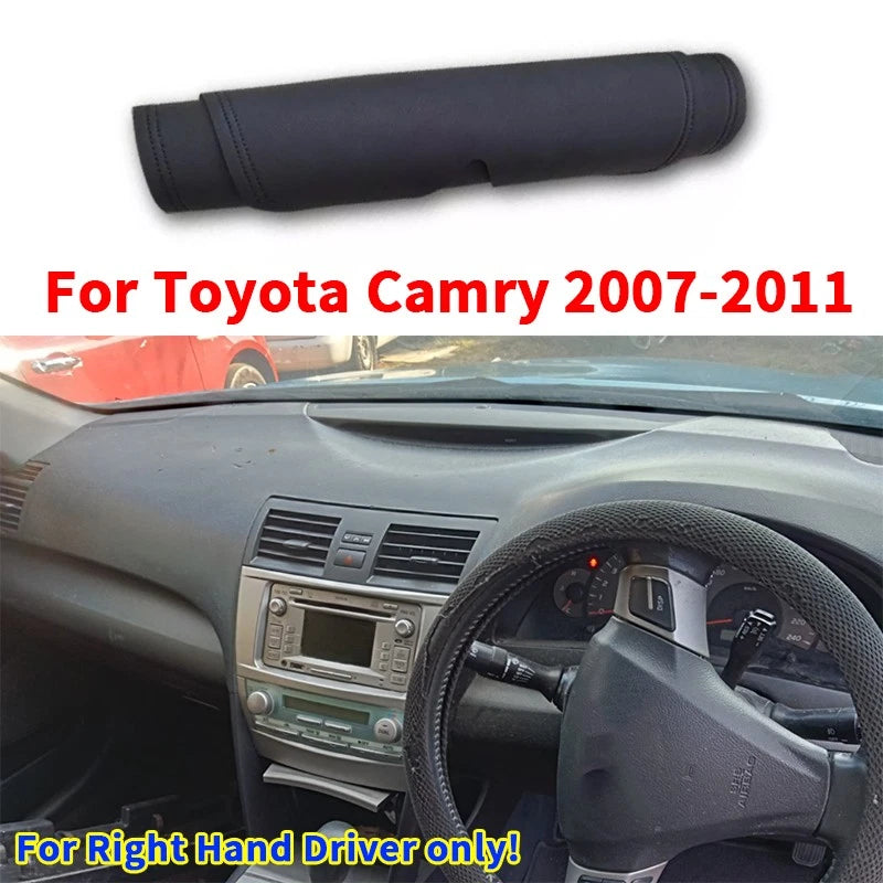 RHD Leather Dashboard Cover Dash Protector Pad Mat for Toyota Camry (2007–2011)