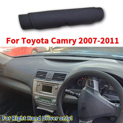 RHD Leather Dashboard Cover Dash Protector Pad Mat for Toyota Camry (2007–2011)