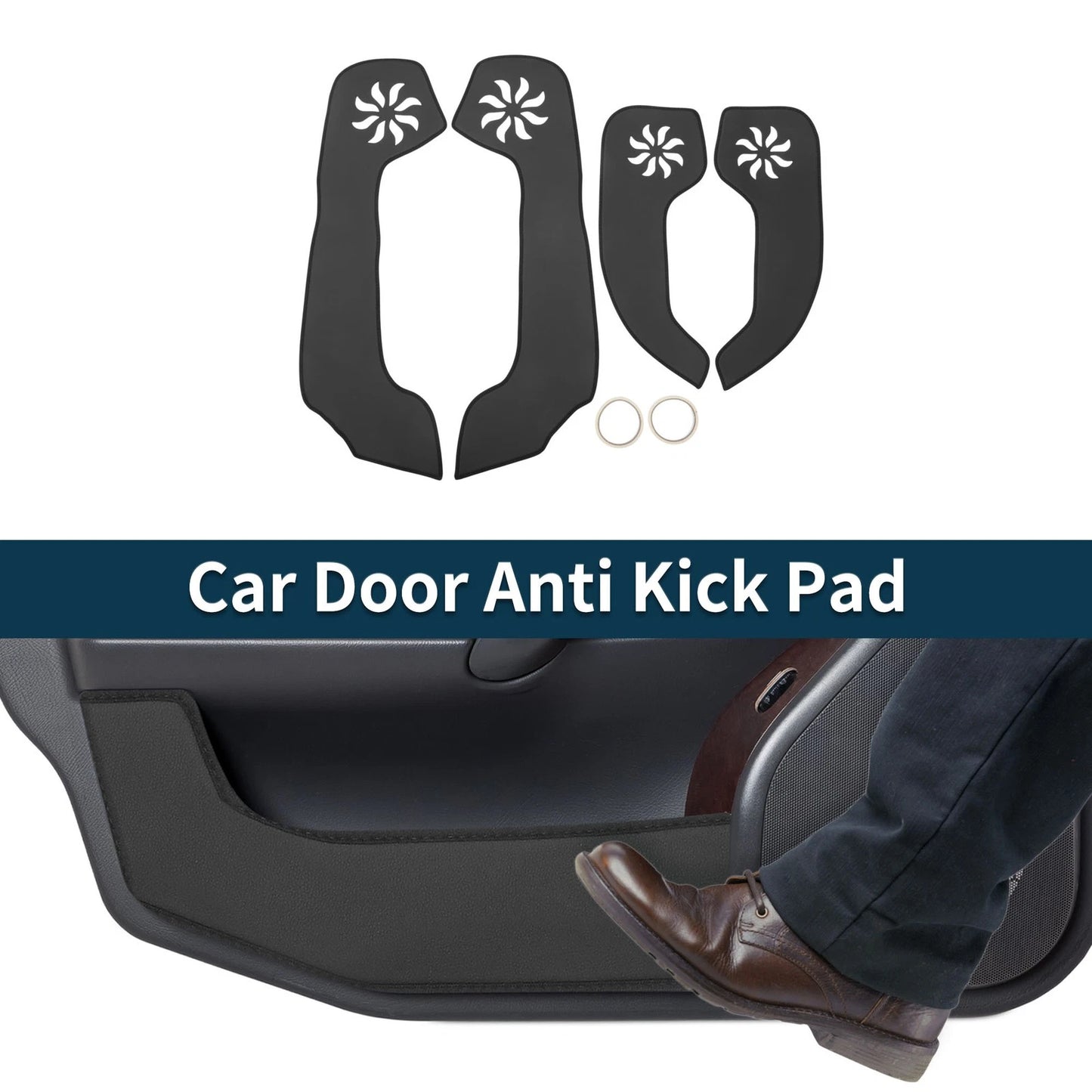 Kia Forte Door Anti Kick Pad Sticker Protector Black 2009-2016 1 Set