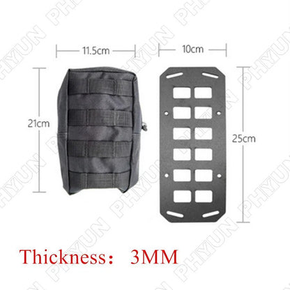 MOLLE Panel Organizer Storage Bag for Universal Black Tactical Car Seat Back