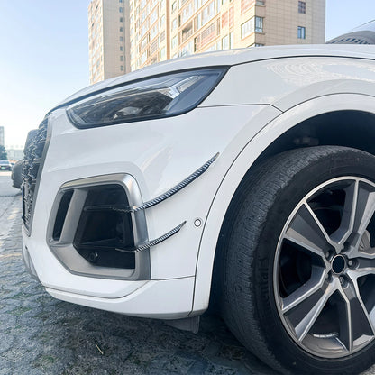 4 x Carbon Look Front Side Air Vent Trims for Audi Q5 FY Sline (2020-2024)